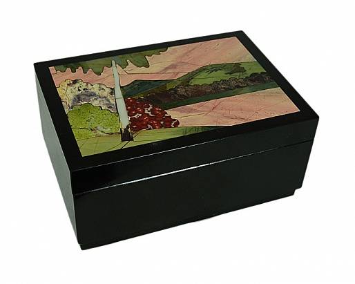 Каменная шкатулка для украшений из яшмы мозаика купить с доставкой Каменная шкатулка для украшений из яшмы мозаика