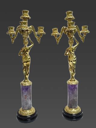 Канделябры из камня и бронзы "Осень" купить с доставкой Канделябры из камня и бронзы "Осень"