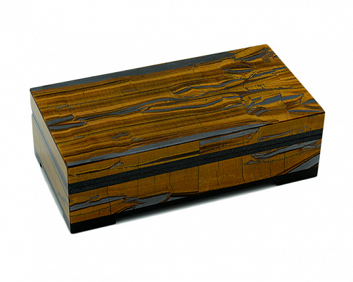 Шкатулка для колец из тигрового глаза купить с доставкой Шкатулка для колец из тигрового глаза