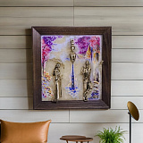 Бронзовая ключница настенная "Пара. Весна"