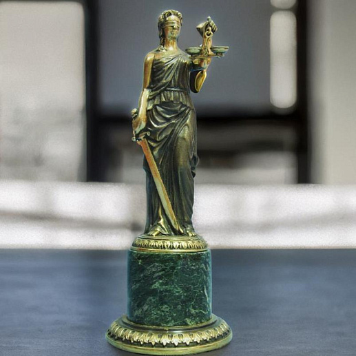 Бронзовая статуэтка "Фемида " купить с доставкой Бронзовая статуэтка "Фемида "