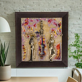 Бронзовая ключница настенная "Пара. Осень"