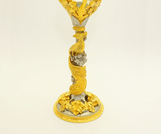 Бокал "Жар-птица" в золоте. Позолота