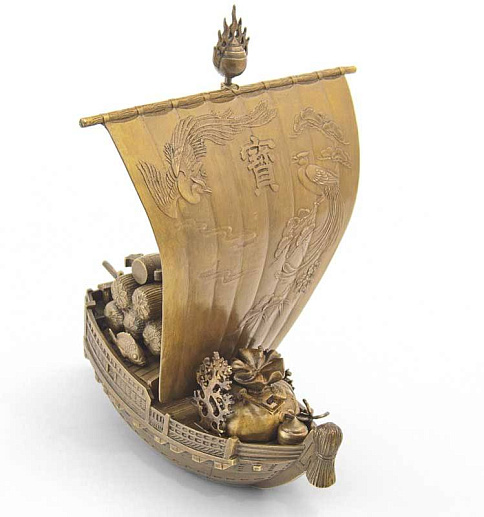 Бронзовая композиция «Японский корабль счастья »