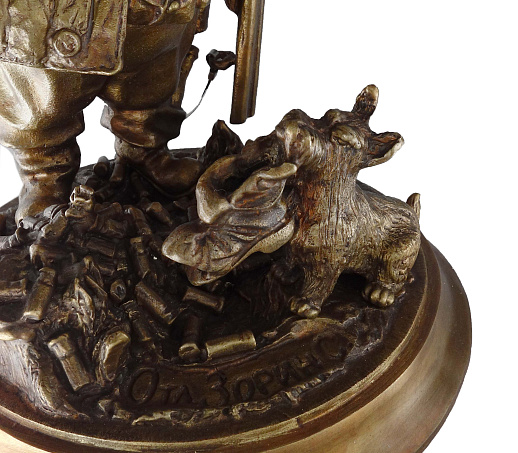 Бронзовая композиция "Охотник на уток"