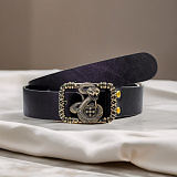 Ремень кожаный с пряжкой "Чертог змия"