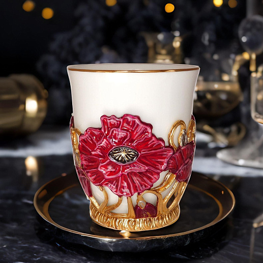 Сувенирная кофейная чашка "Маки"