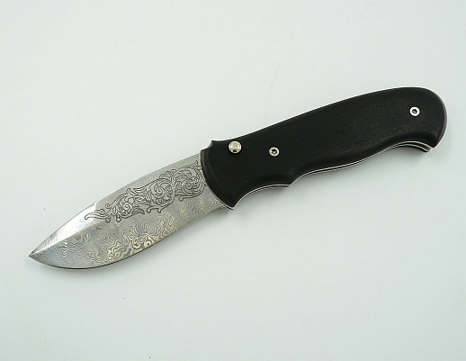 Нож складной рабочий №2 дамасский