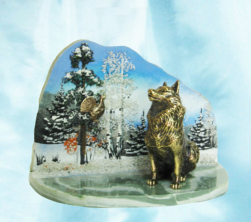 Бронзовый сувенир "На охоте"