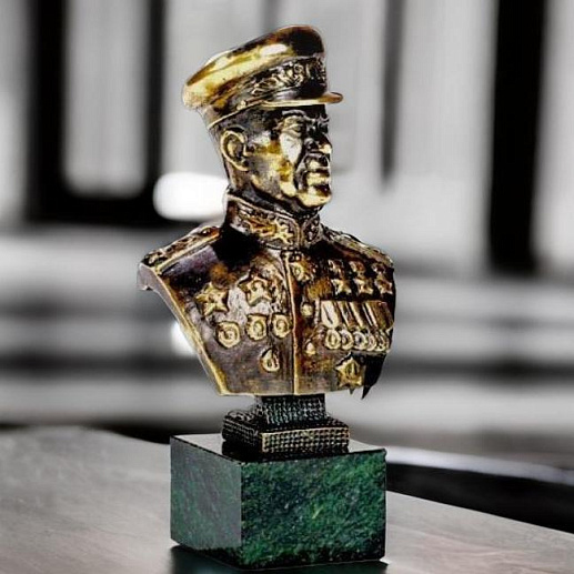 Бронзовый бюст "Маршал Жуков Г.К." купить с доставкой Бронзовый бюст "Маршал Жуков Г.К."