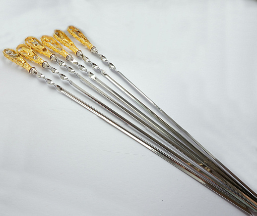 Набор шампуров "Охота". Позолота