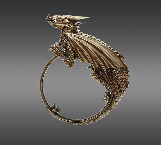 Бронзовая лупа "Дракон"