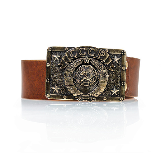 Ремень кожаный с пряжкой "Герб СССР"