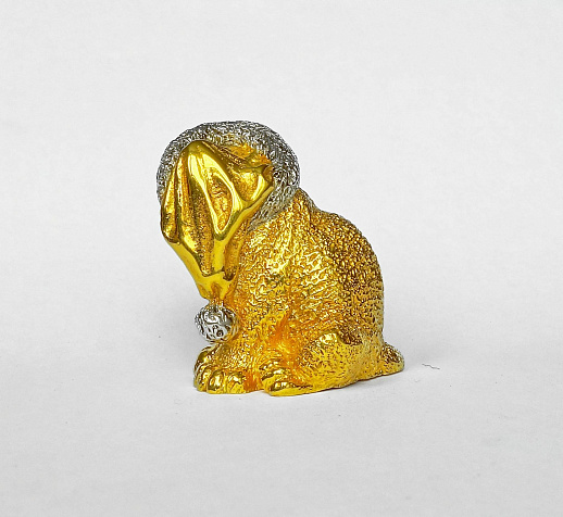 Новогодняя статуэтка "Тигренок в шапке"