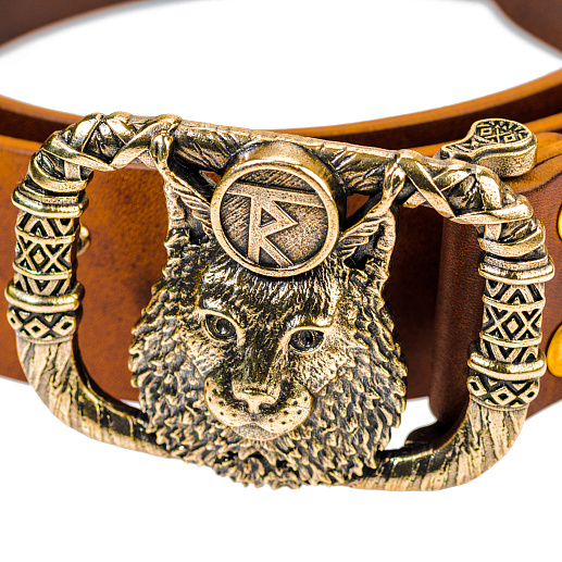 Ремень кожаный с пряжкой "Чертог раса"