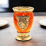 Подарочный стакан из камня (янтарь)