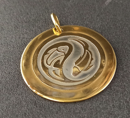 Металлический брелок "Рыбы". Златоуст