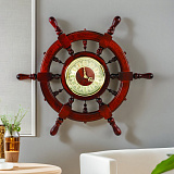 Штурвал сувенирный, часы (6 ручек)