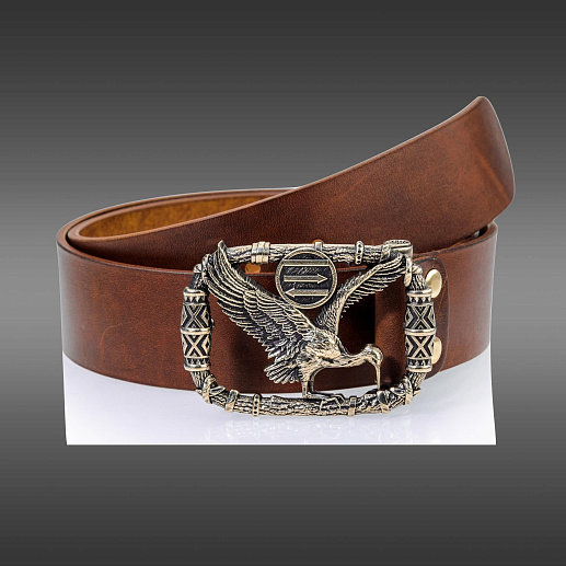 Ремень кожаный с пряжкой "Чертог Бусла"