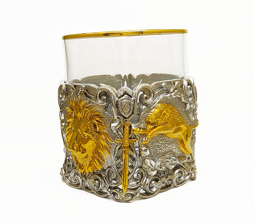 Подарочный бокал для виски  "Лев"