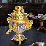 Сувенирный самовар "Золотой"