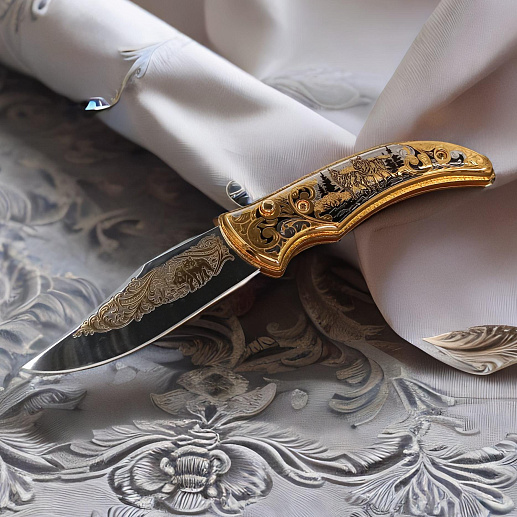 Нож складной "Волки №2"