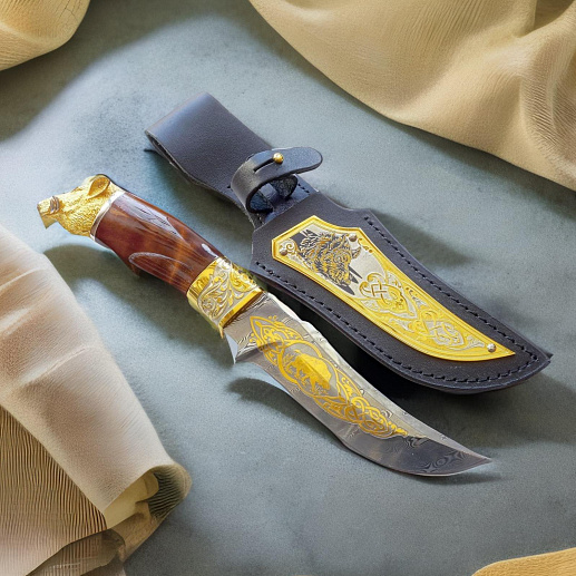 Нож дамасский "Кабан" №6. Златоуст