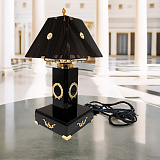 Настольная лампа из обсидиана