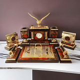 Письменный набор из яшмы "Орёл". Златоуст