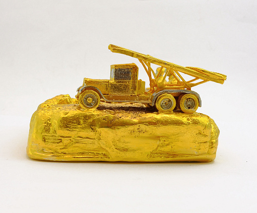 Пепельница "Катюша". Позолоченная