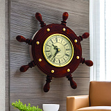 Штурвал сувенирный, часы (8 ручек)