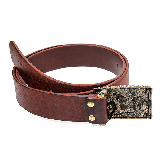 Ремень кожаный с пряжкой "Kawasaki"