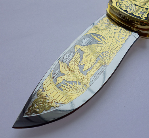 Нож складной "Охотничьи собаки"