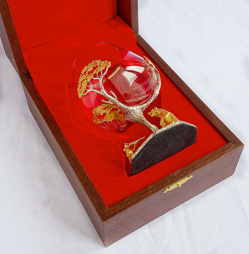 Бокал для коньяка  «Охота на медведя»