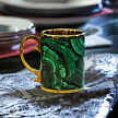 Подарочная кружка из камня (малахит)