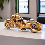 Бронзовая статуэтка в золоте "Мотоцикл"