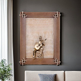 Бронзовая картина "Гитарист"