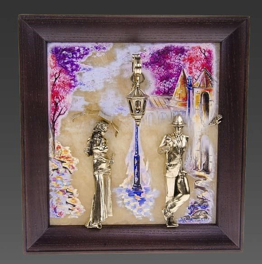 Бронзовая картина "Пара. Весна"