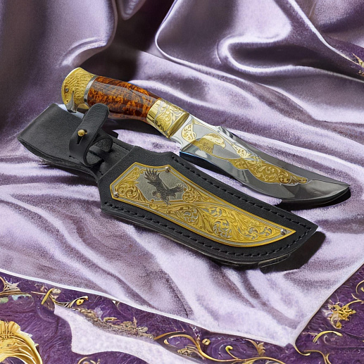 Нож украшенный "Орел" №6. Златоуст