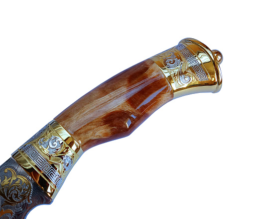 Подарочный нож №5 "Дамаск". Златоуст