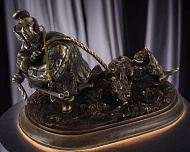 Бронзовая композиция "Удачливый охотник"