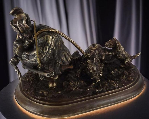 Бронзовая композиция "Удачливый охотник"