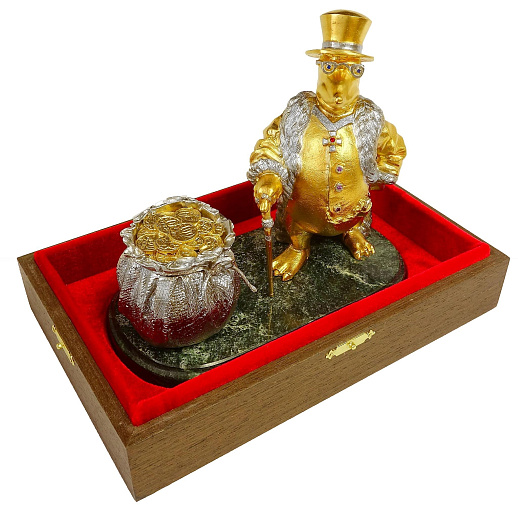 Композиция "Богатый крот". Позолоченная