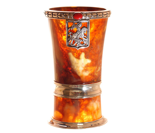 Стопка для водки из камня (янтарь)