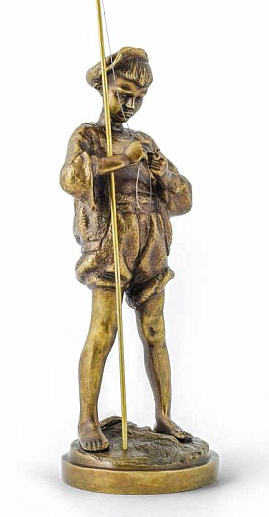 Бронзовая композиция "Рыбачок"