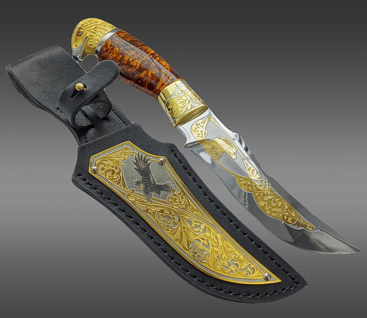 Нож украшенный "Орел" №6. Златоуст