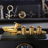 Водочный набор на троих "Морской". Златоуст