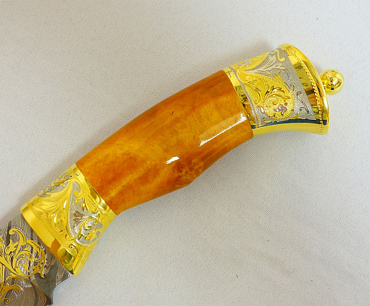 Украшенный нож №1 /дамаск/. Златоуст