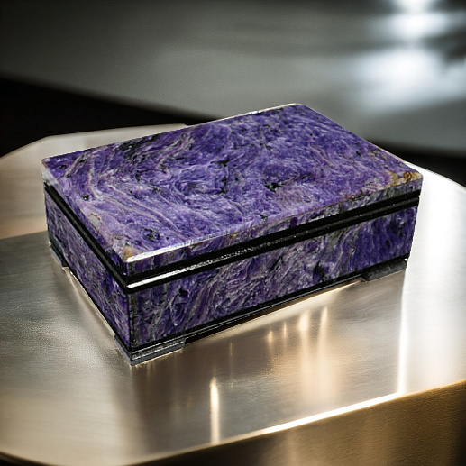 Шкатулка для колец из чароита