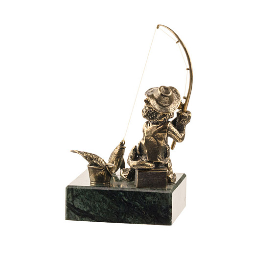 Бронзовая композиция "Кот-рыбак" купить с доставкой Бронзовая композиция "Кот-рыбак"